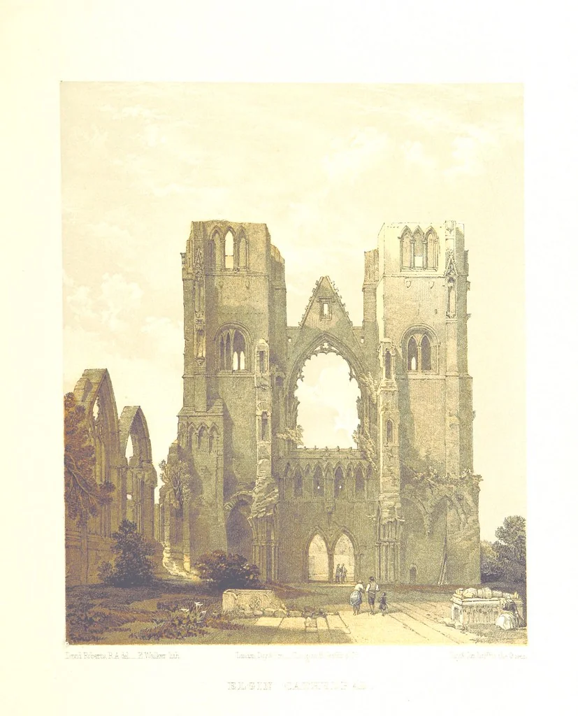 An illustration from Scotland delineated in a series of views by C. Stanfield ... G. Cattermole ... (Sir W. Allan) ...Drawn in lithography by J. D. Harding (Carrick, etc.). With historical, antiquarian and descriptive letterpress by J. P. L, 1858, leaf 389