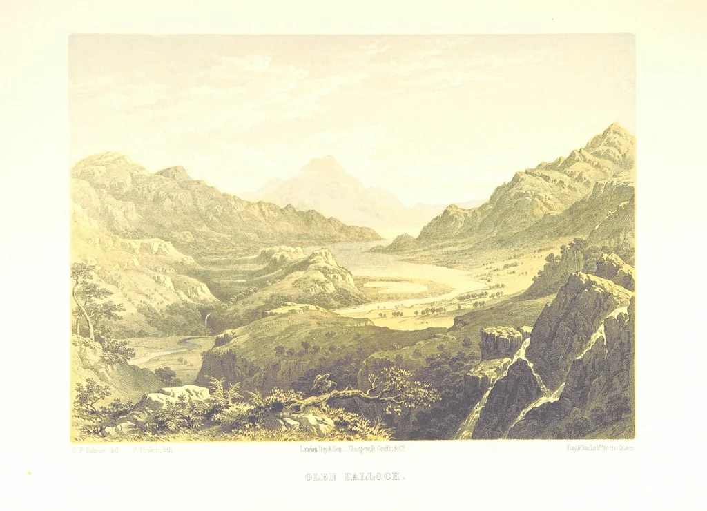 An illustration from Scotland delineated in a series of views by C. Stanfield ... G. Cattermole ... (Sir W. Allan) ...Drawn in lithography by J. D. Harding (Carrick, etc.). With historical, antiquarian and descriptive letterpress by J. P. L, 1858, leaf 395