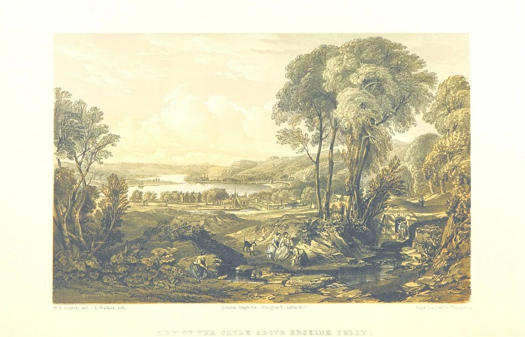 An illustration from Scotland delineated in a series of views by C. Stanfield ... G. Cattermole ... (Sir W. Allan) ...Drawn in lithography by J. D. Harding (Carrick, etc.). With historical, antiquarian and descriptive letterpress by J. P. L, 1858, leaf 426