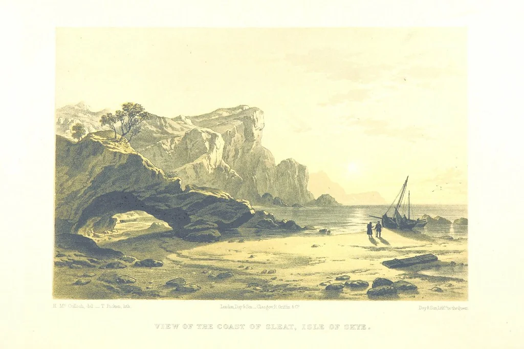 An illustration from Scotland delineated in a series of views by C. Stanfield ... G. Cattermole ... (Sir W. Allan) ...Drawn in lithography by J. D. Harding (Carrick, etc.). With historical, antiquarian and descriptive letterpress by J. P. L, 1858, leaf 440