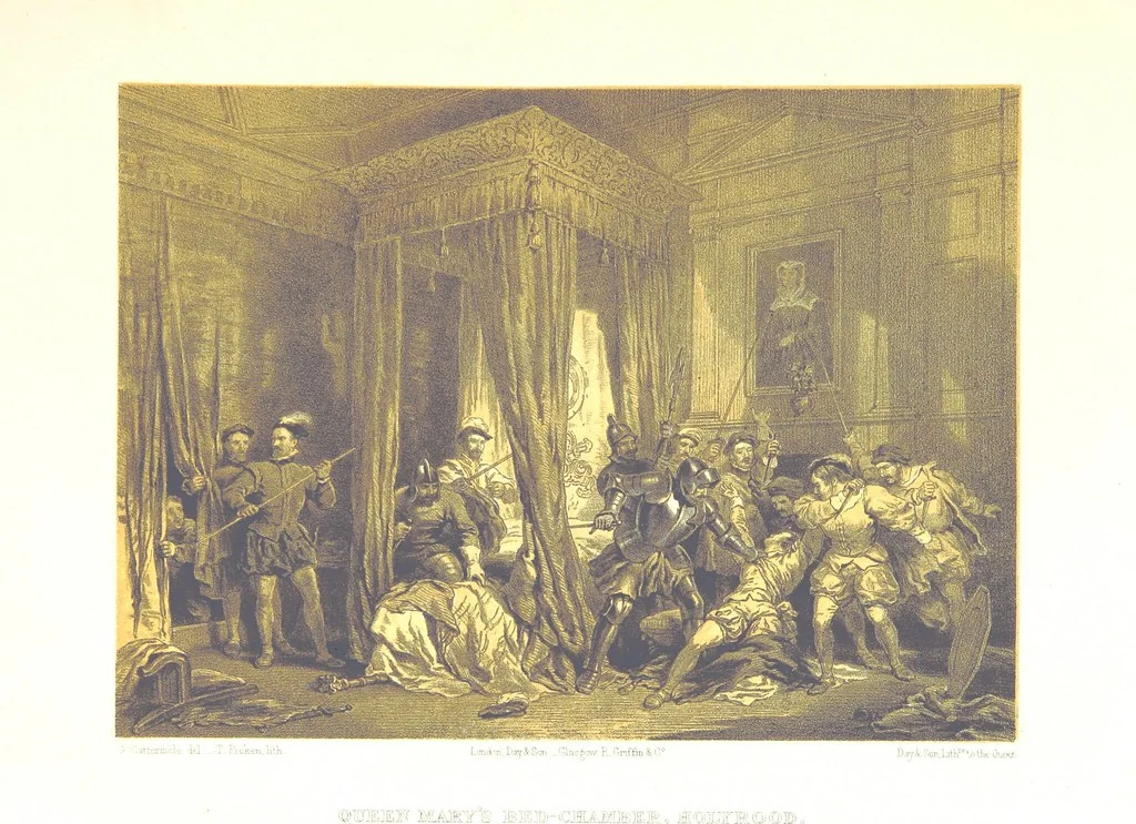 An illustration from Scotland delineated in a series of views by C. Stanfield ... G. Cattermole ... (Sir W. Allan) ...Drawn in lithography by J. D. Harding (Carrick, etc.). With historical, antiquarian and descriptive letterpress by J. P. L, 1858, leaf 79