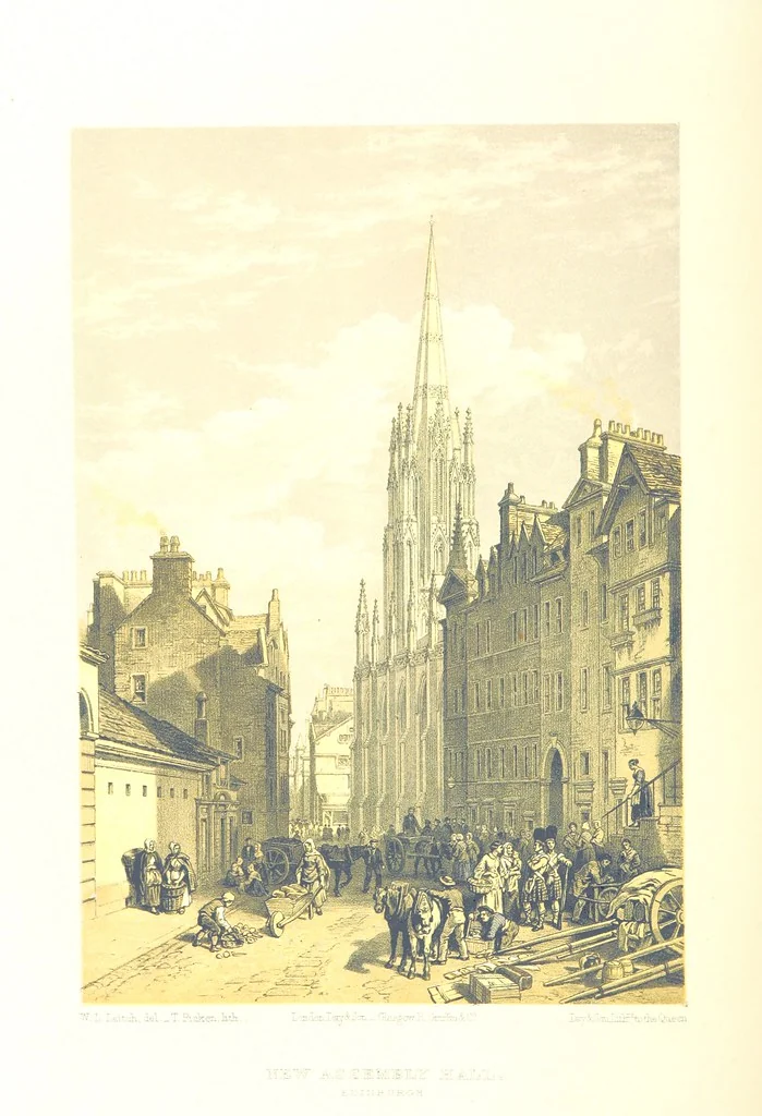 An illustration from Scotland delineated in a series of views by C. Stanfield ... G. Cattermole ... (Sir W. Allan) ...Drawn in lithography by J. D. Harding (Carrick, etc.). With historical, antiquarian and descriptive letterpress by J. P. L, 1858, leaf 98