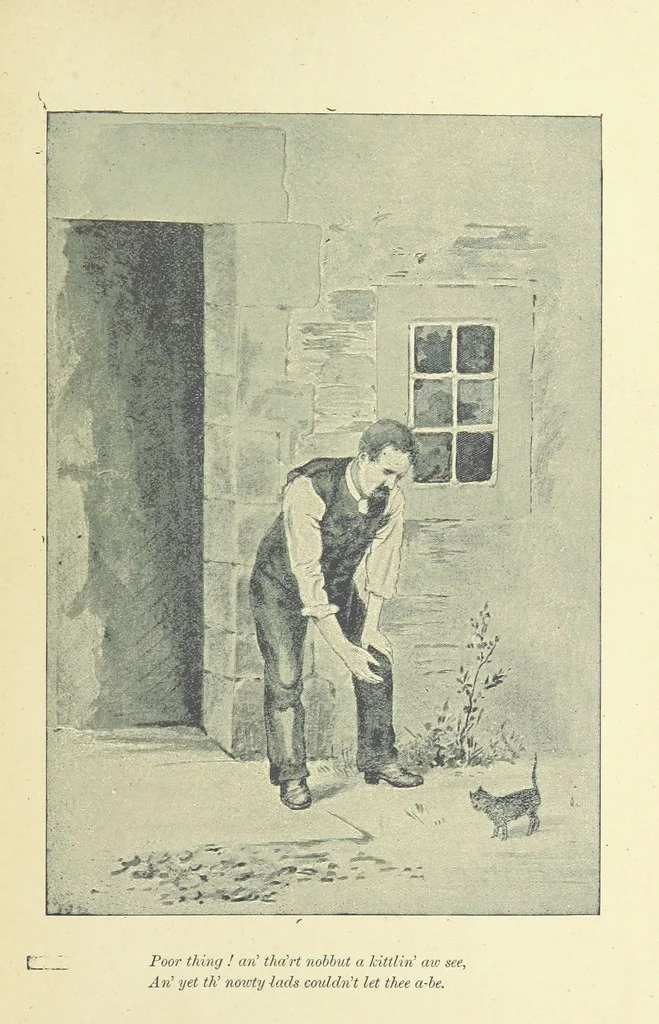 An illustration from Warblin's fro' an Owd Songster. With an introductory sketch by W. Trevor. [Illustrated, 1893, leaf 247