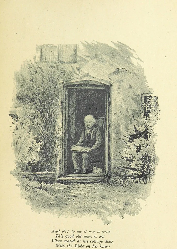 An illustration from Warblin's fro' an Owd Songster. With an introductory sketch by W. Trevor. [Illustrated, 1893, leaf 349