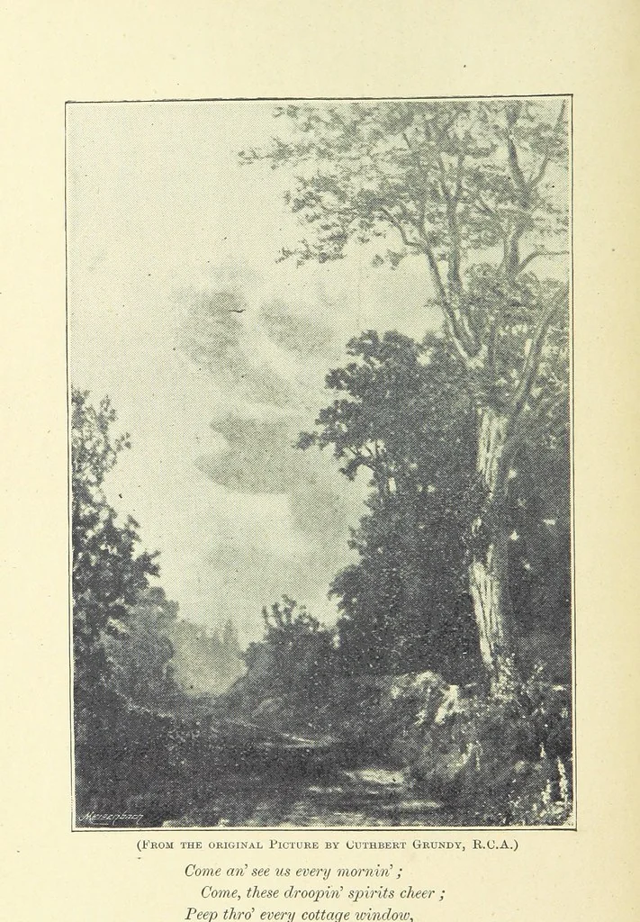 An illustration from Warblin's fro' an Owd Songster. With an introductory sketch by W. Trevor. [Illustrated, 1893, leaf 58