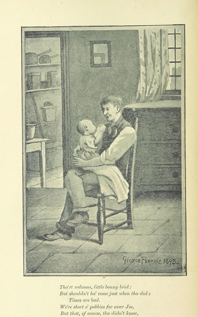 An illustration from Warblin's fro' an Owd Songster. With an introductory sketch by W. Trevor. [Illustrated, 1893, leaf 70