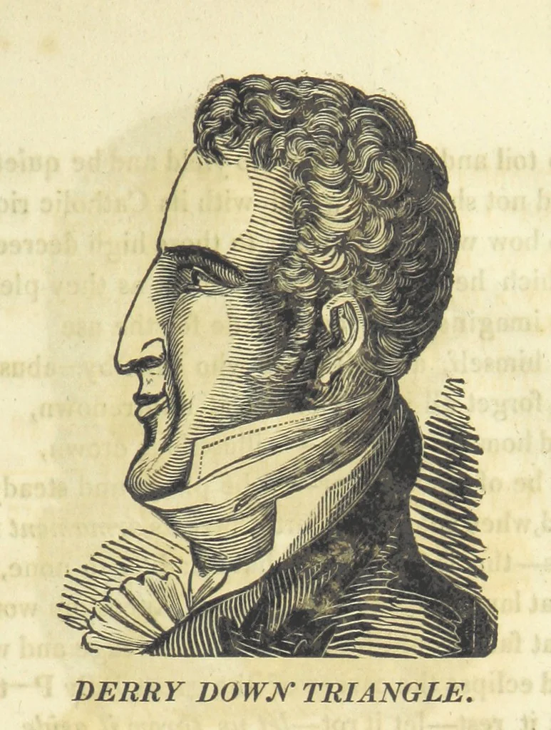 An illustration from A Political Lecture on Heads. By the Black Dwarf [i.e. T. J. Wooler] ... Third edition, 1820, leaf 27
