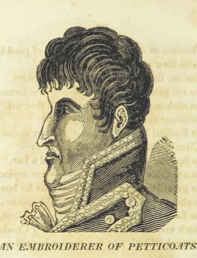An illustration from A Political Lecture on Heads. By the Black Dwarf [i.e. T. J. Wooler] ... Third edition, 1820, leaf 40