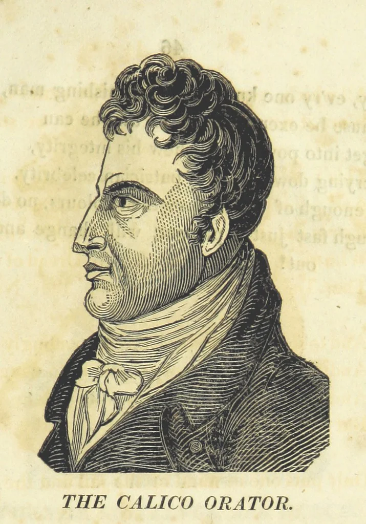 An illustration from A Political Lecture on Heads. By the Black Dwarf [i.e. T. J. Wooler] ... Third edition, 1820, leaf 55