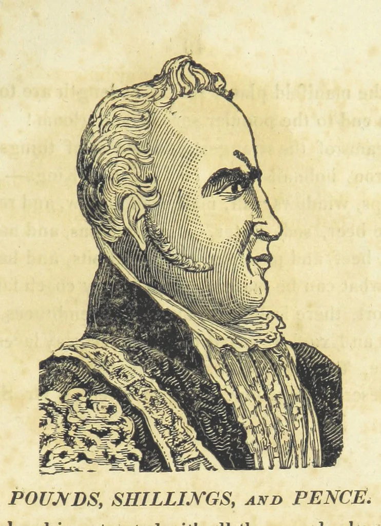 An illustration from A Political Lecture on Heads. By the Black Dwarf [i.e. T. J. Wooler] ... Third edition, 1820, leaf 57