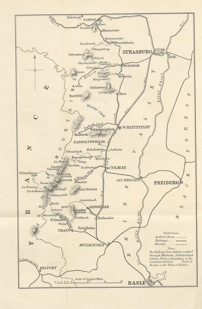 An illustration from In the Alsatian Mountains: a narrative of a tour in the Vosges. [With a map, 1883, leaf 22