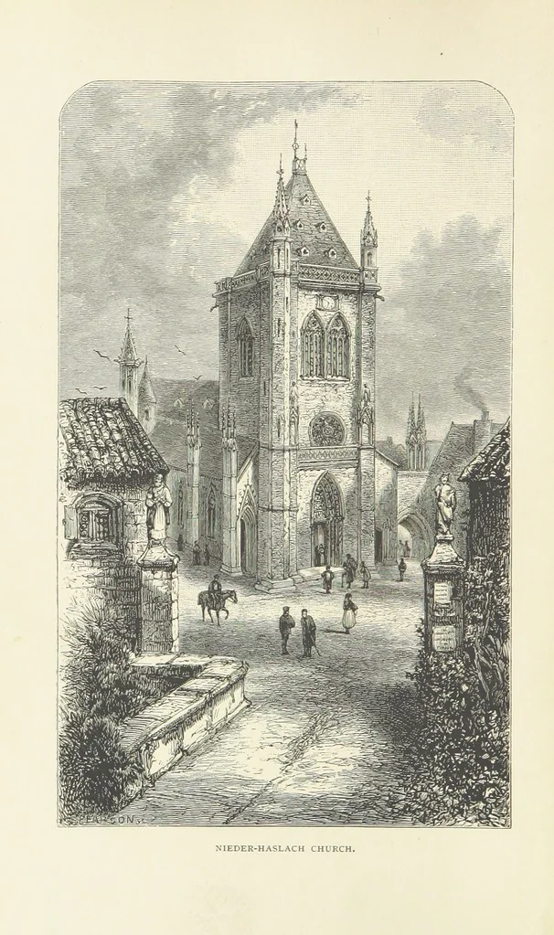 An illustration from In the Alsatian Mountains: a narrative of a tour in the Vosges. [With a map, 1883, leaf 8