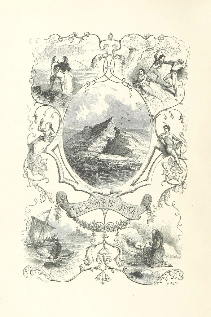 An illustration from Ballads and Legends of Cheshire. [Collected and edited by E. L., with illustrations.] L.P, 1867, leaf 12