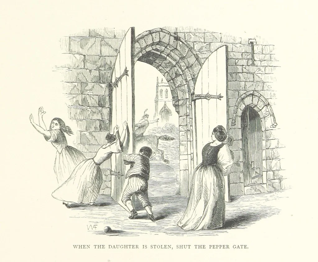 An illustration from Ballads and Legends of Cheshire. [Collected and edited by E. L., with illustrations.] L.P, 1867, leaf 49