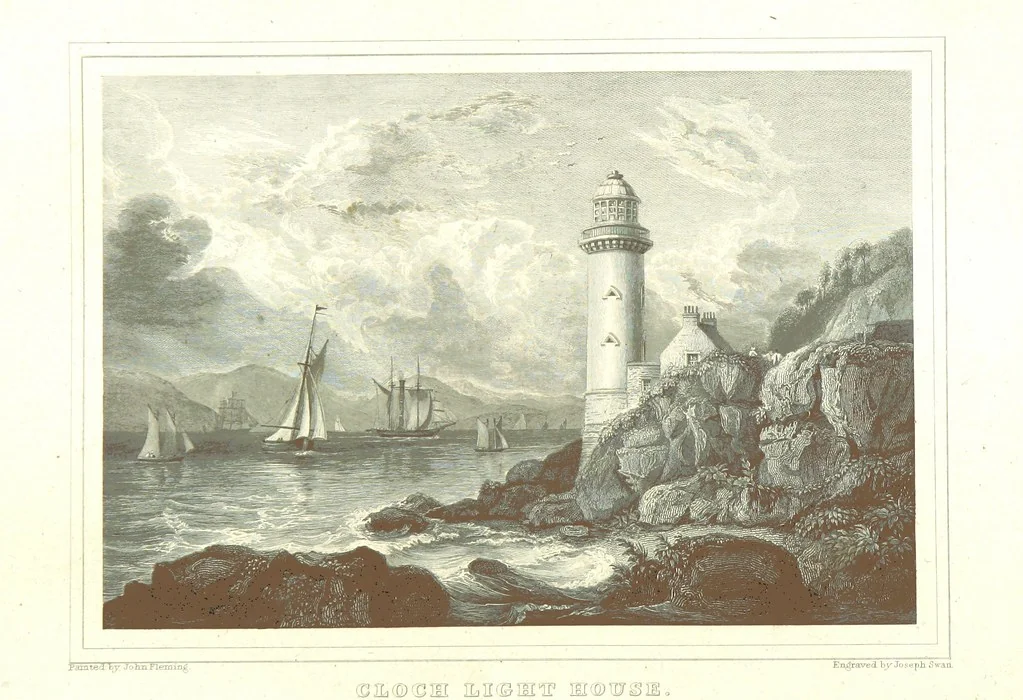 An illustration from Select views on the River Clyde, engraved by J. Swan, from drawings by J. Fleming, with historical and descriptive illustrations by J. M. L, 1830, leaf 234