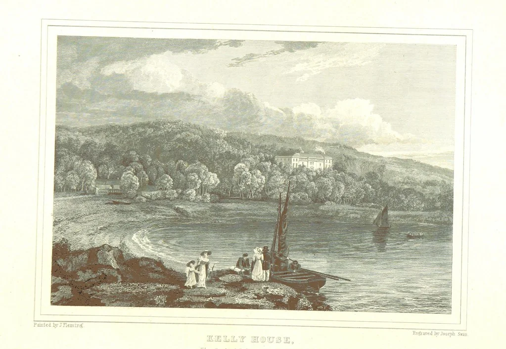 An illustration from Select views on the River Clyde, engraved by J. Swan, from drawings by J. Fleming, with historical and descriptive illustrations by J. M. L, 1830, leaf 246