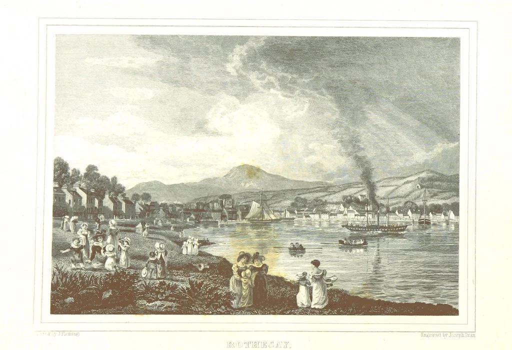 An illustration from Select views on the River Clyde, engraved by J. Swan, from drawings by J. Fleming, with historical and descriptive illustrations by J. M. L, 1830, leaf 262
