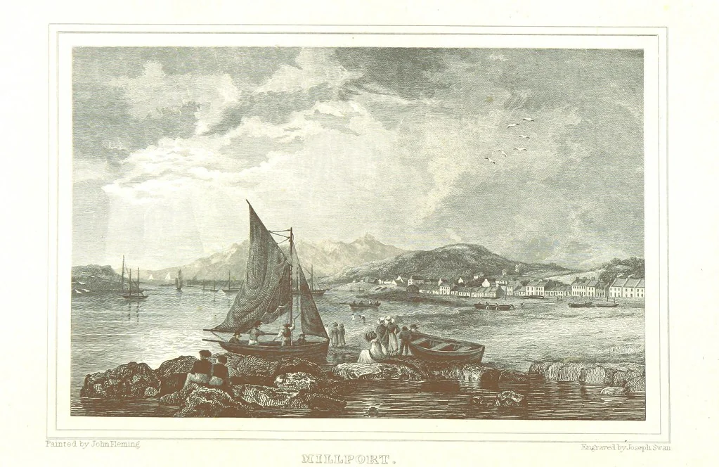 An illustration from Select views on the River Clyde, engraved by J. Swan, from drawings by J. Fleming, with historical and descriptive illustrations by J. M. L, 1830, leaf 268