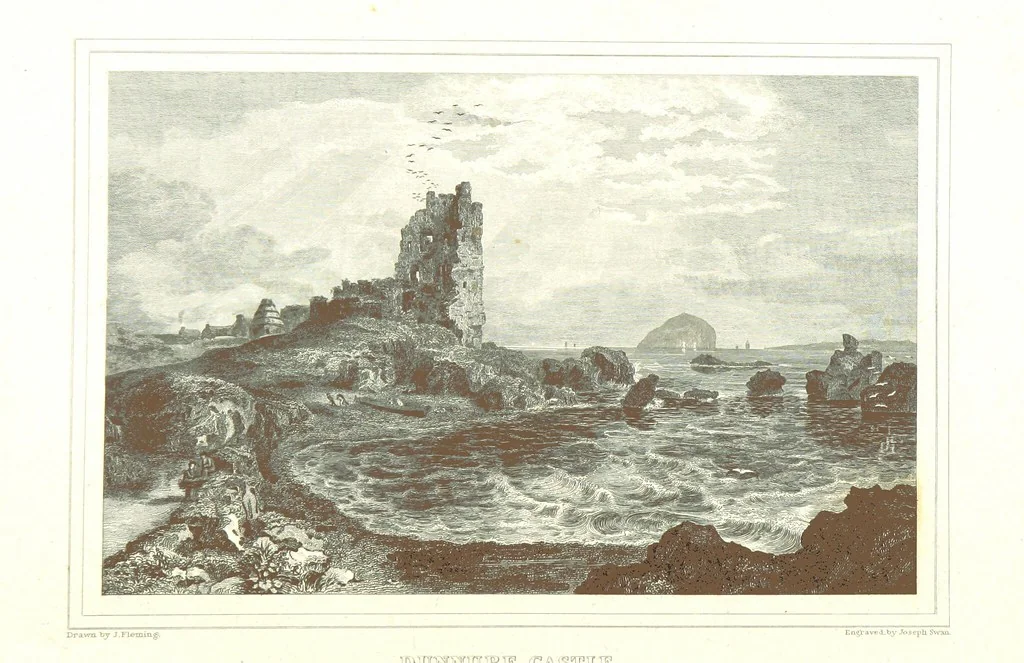An illustration from Select views on the River Clyde, engraved by J. Swan, from drawings by J. Fleming, with historical and descriptive illustrations by J. M. L, 1830, leaf 308