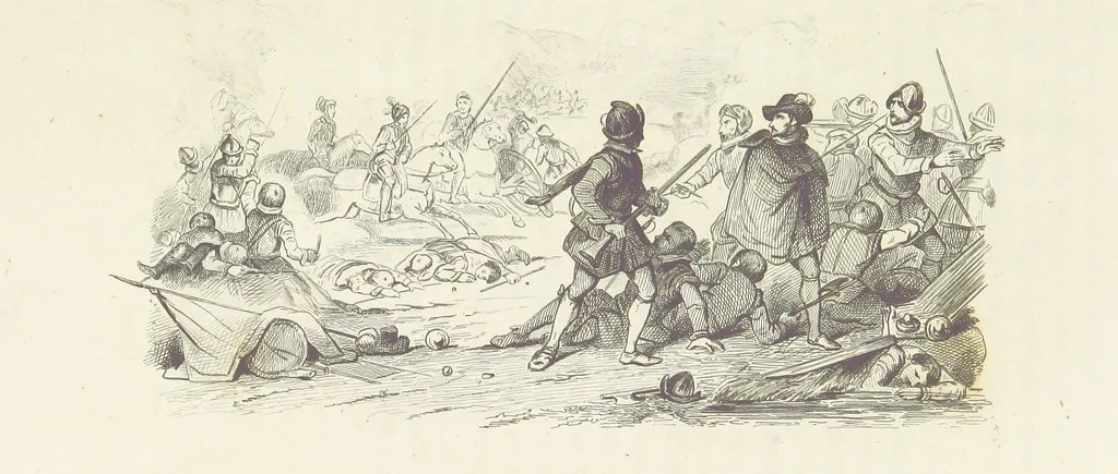An illustration from Herinneringen uit den worstelstrijd met Spanje ... Met op staal gegraveerde platen, 1853, leaf 123