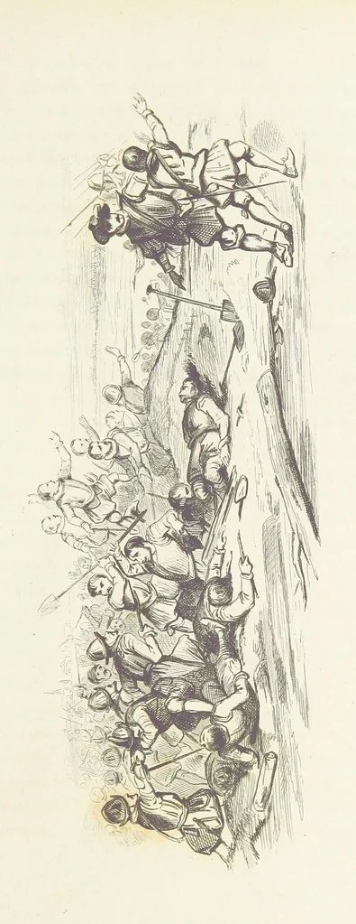 An illustration from Herinneringen uit den worstelstrijd met Spanje ... Met op staal gegraveerde platen, 1853, leaf 135