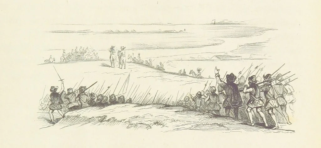 An illustration from Herinneringen uit den worstelstrijd met Spanje ... Met op staal gegraveerde platen, 1853, leaf 139