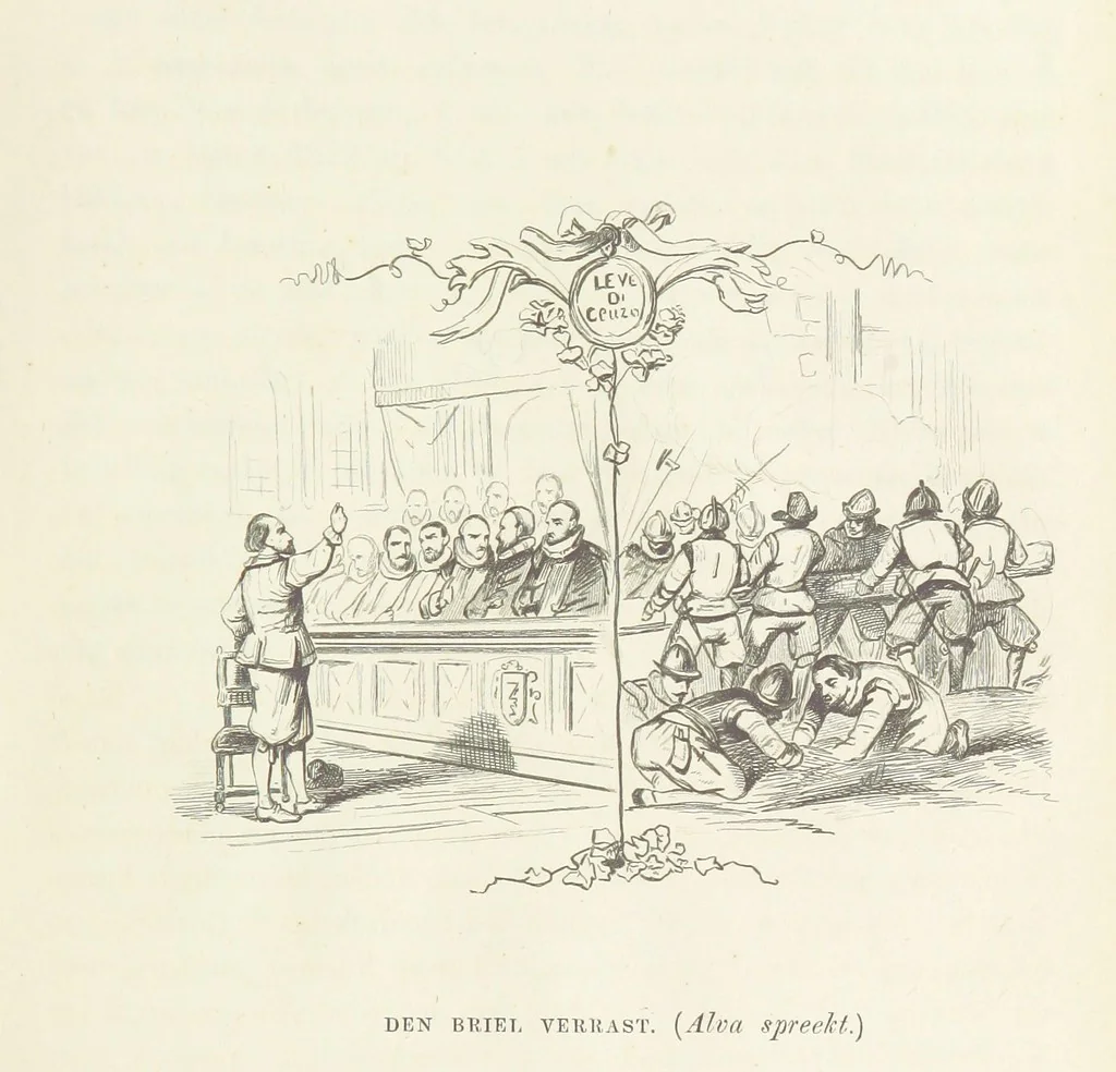 An illustration from Herinneringen uit den worstelstrijd met Spanje ... Met op staal gegraveerde platen, 1853, leaf 151