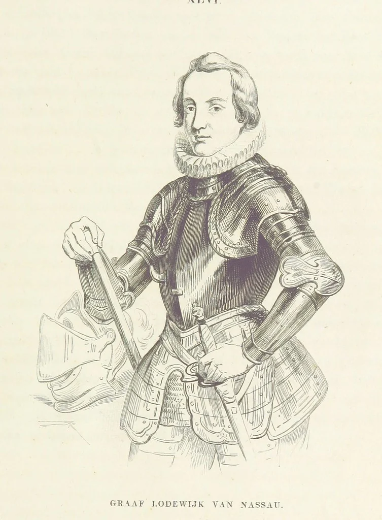 An illustration from Herinneringen uit den worstelstrijd met Spanje ... Met op staal gegraveerde platen, 1853, leaf 195