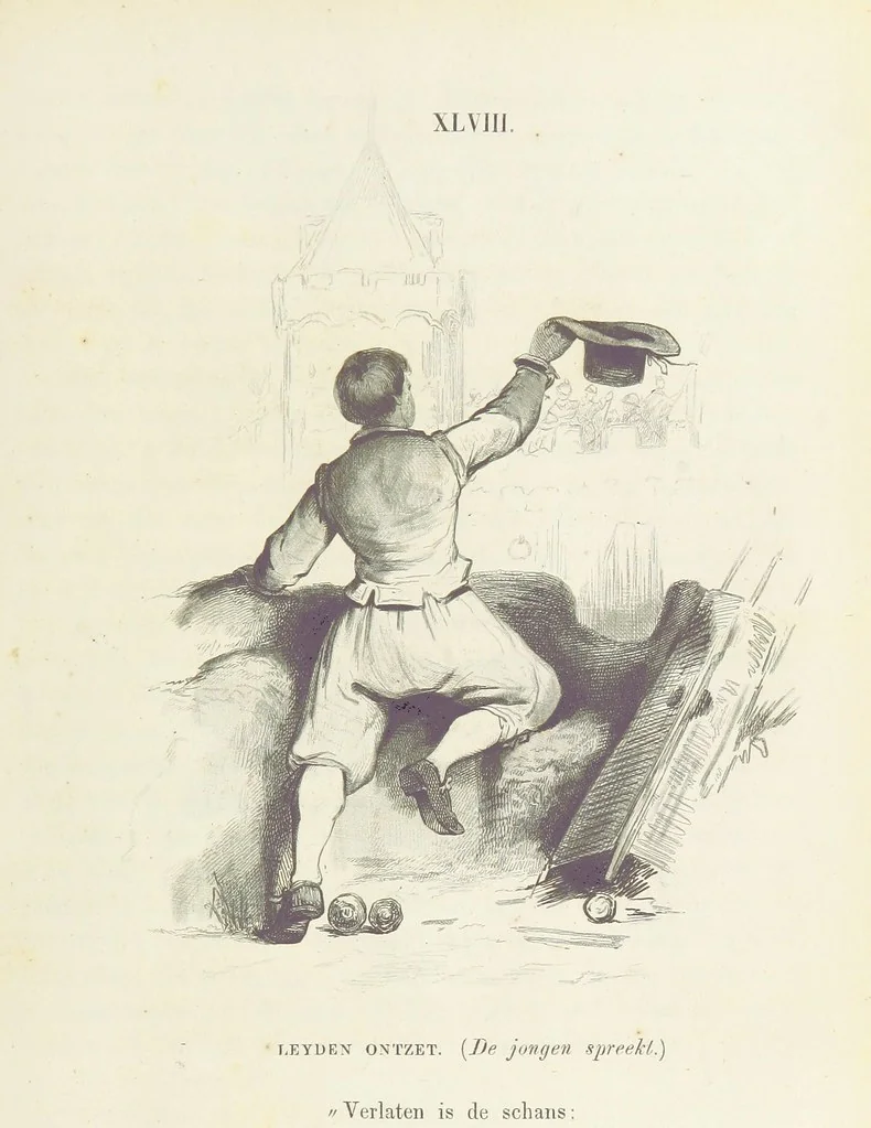An illustration from Herinneringen uit den worstelstrijd met Spanje ... Met op staal gegraveerde platen, 1853, leaf 203
