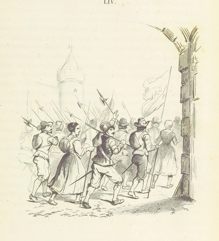 An illustration from Herinneringen uit den worstelstrijd met Spanje ... Met op staal gegraveerde platen, 1853, leaf 227
