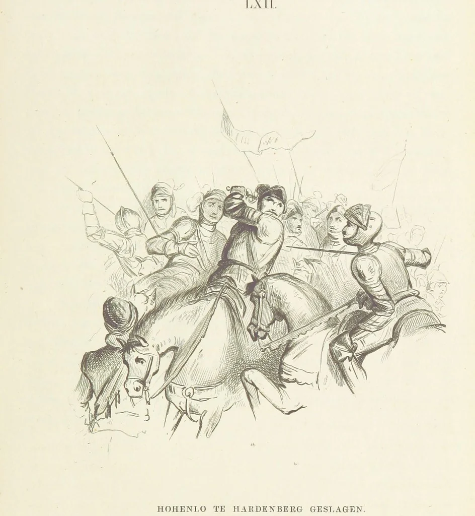 An illustration from Herinneringen uit den worstelstrijd met Spanje ... Met op staal gegraveerde platen, 1853, leaf 259