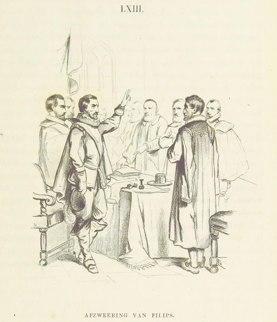 An illustration from Herinneringen uit den worstelstrijd met Spanje ... Met op staal gegraveerde platen, 1853, leaf 263