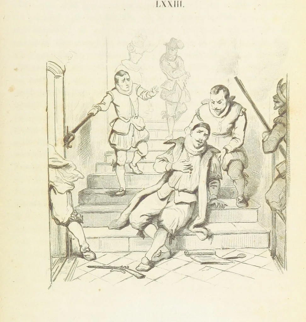 An illustration from Herinneringen uit den worstelstrijd met Spanje ... Met op staal gegraveerde platen, 1853, leaf 303