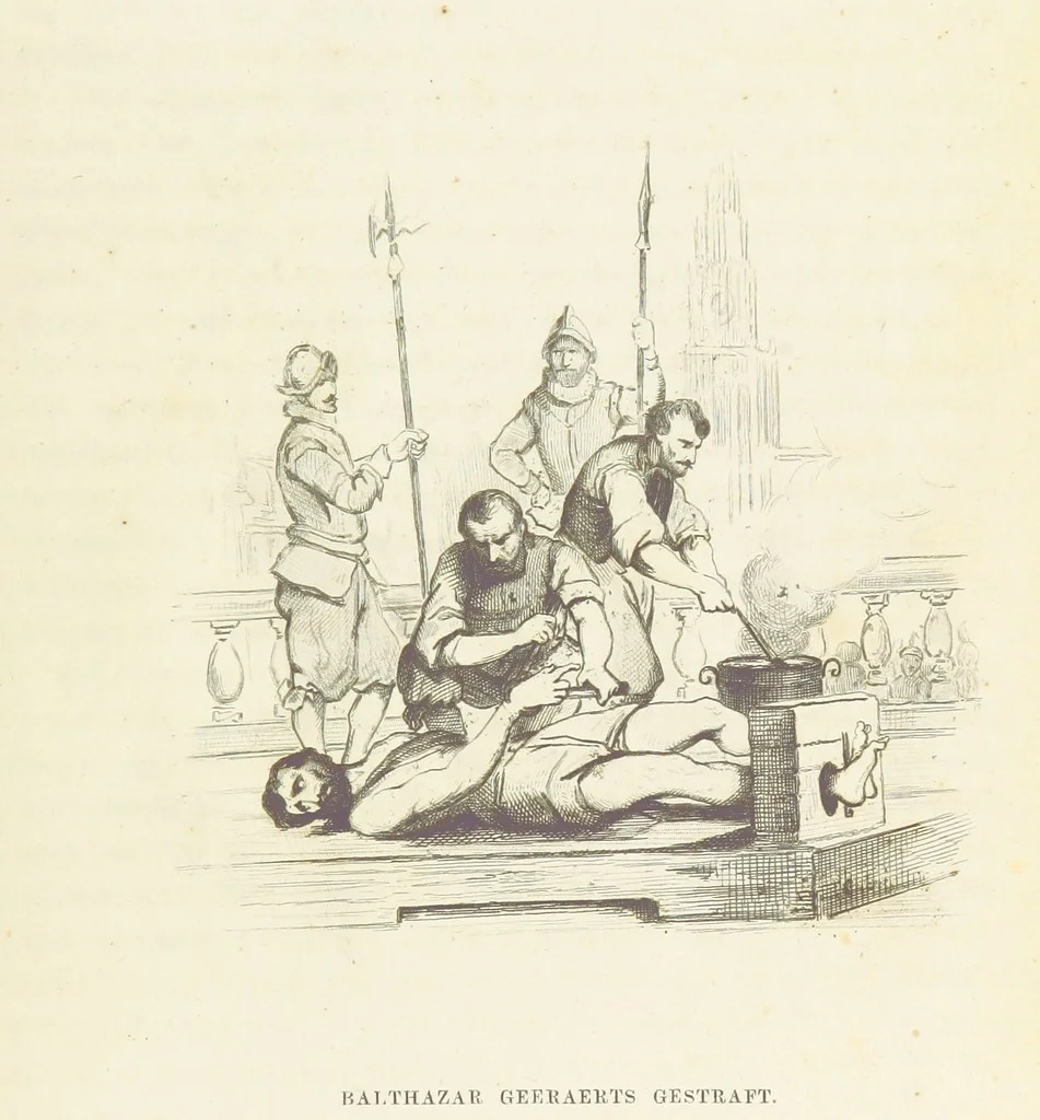 An illustration from Herinneringen uit den worstelstrijd met Spanje ... Met op staal gegraveerde platen, 1853, leaf 307