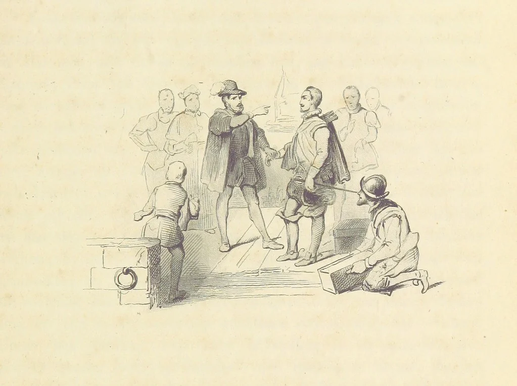 An illustration from Herinneringen uit den worstelstrijd met Spanje ... Met op staal gegraveerde platen, 1853, leaf 55