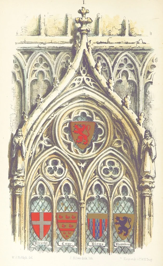 An illustration from Merkwaardige Kasteelen in Nederland. Door Mr J. van L. en W. J. H. Plates, 1854, leaf 20