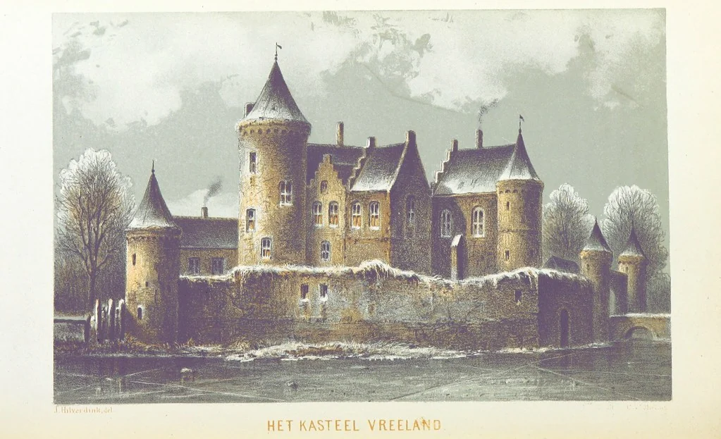 An illustration from Merkwaardige Kasteelen in Nederland. Door Mr J. van L. en W. J. H. Plates, 1854, leaf 298