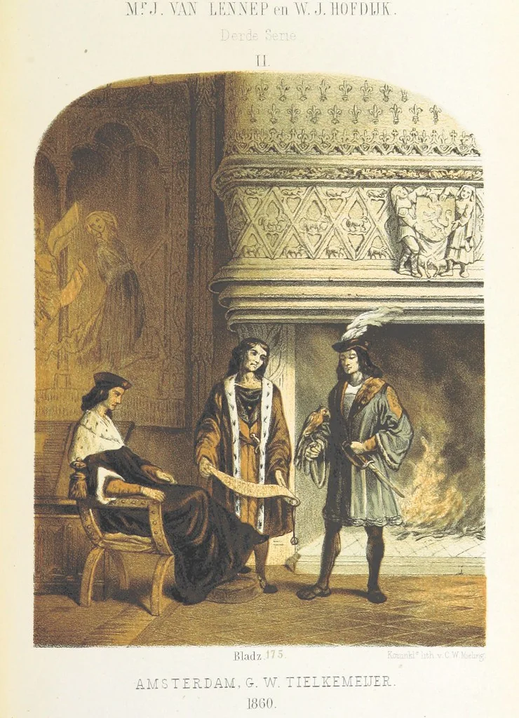 An illustration from Merkwaardige Kasteelen in Nederland. Door Mr J. van L. en W. J. H. Plates, 1854, leaf 327