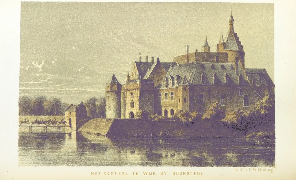 An illustration from Merkwaardige Kasteelen in Nederland. Door Mr J. van L. en W. J. H. Plates, 1854, leaf 412