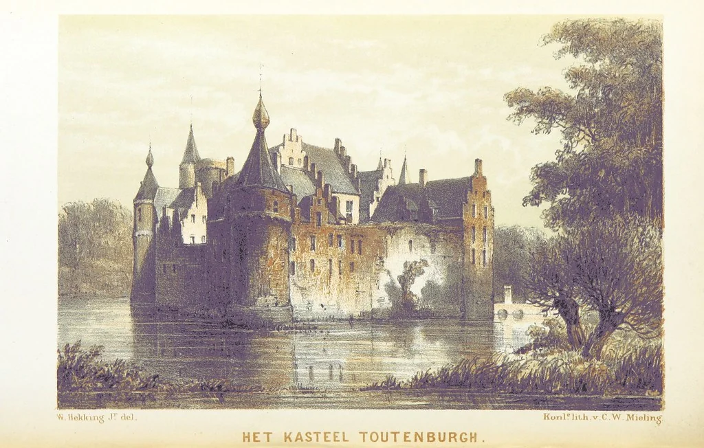 An illustration from Merkwaardige Kasteelen in Nederland. Door Mr J. van L. en W. J. H. Plates, 1854, leaf 460