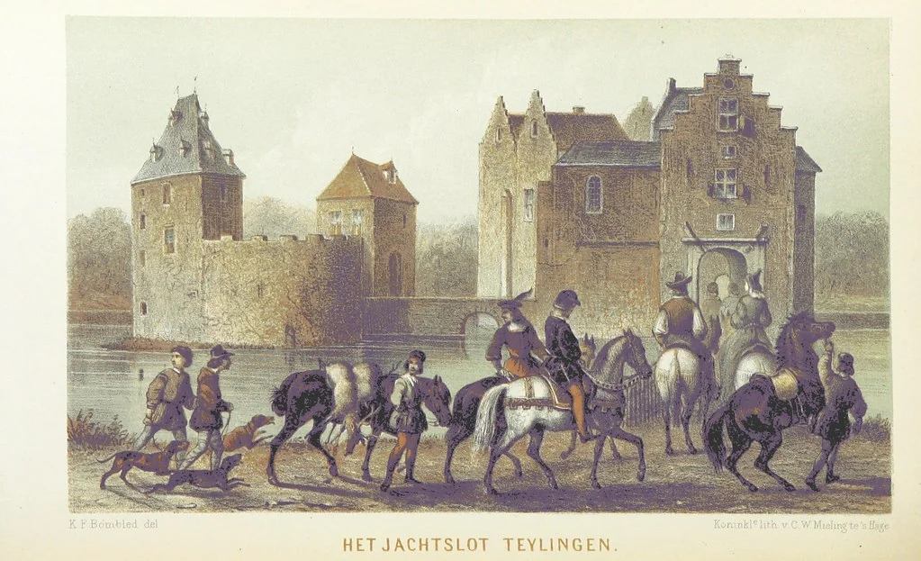 An illustration from Merkwaardige Kasteelen in Nederland. Door Mr J. van L. en W. J. H. Plates, 1854, leaf 502