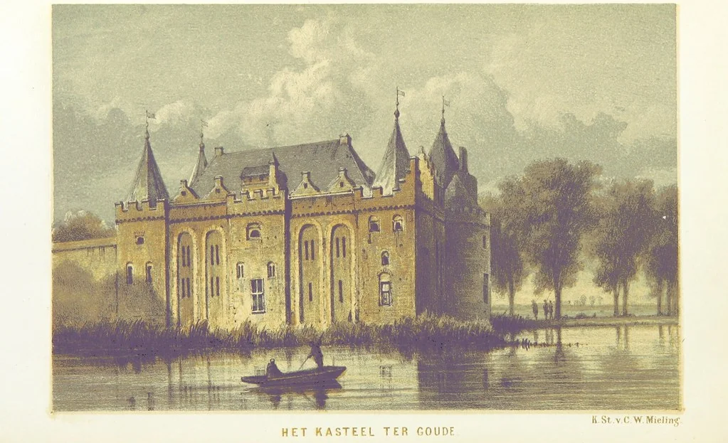 An illustration from Merkwaardige Kasteelen in Nederland. Door Mr J. van L. en W. J. H. Plates, 1854, leaf 74