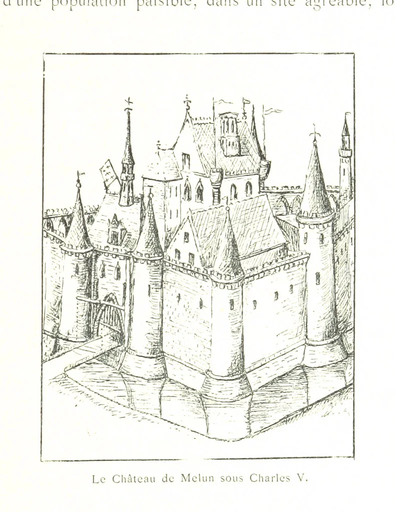 An illustration from Histoire de Melun depuis les temps les plus reculés, etc, 1887, leaf 203