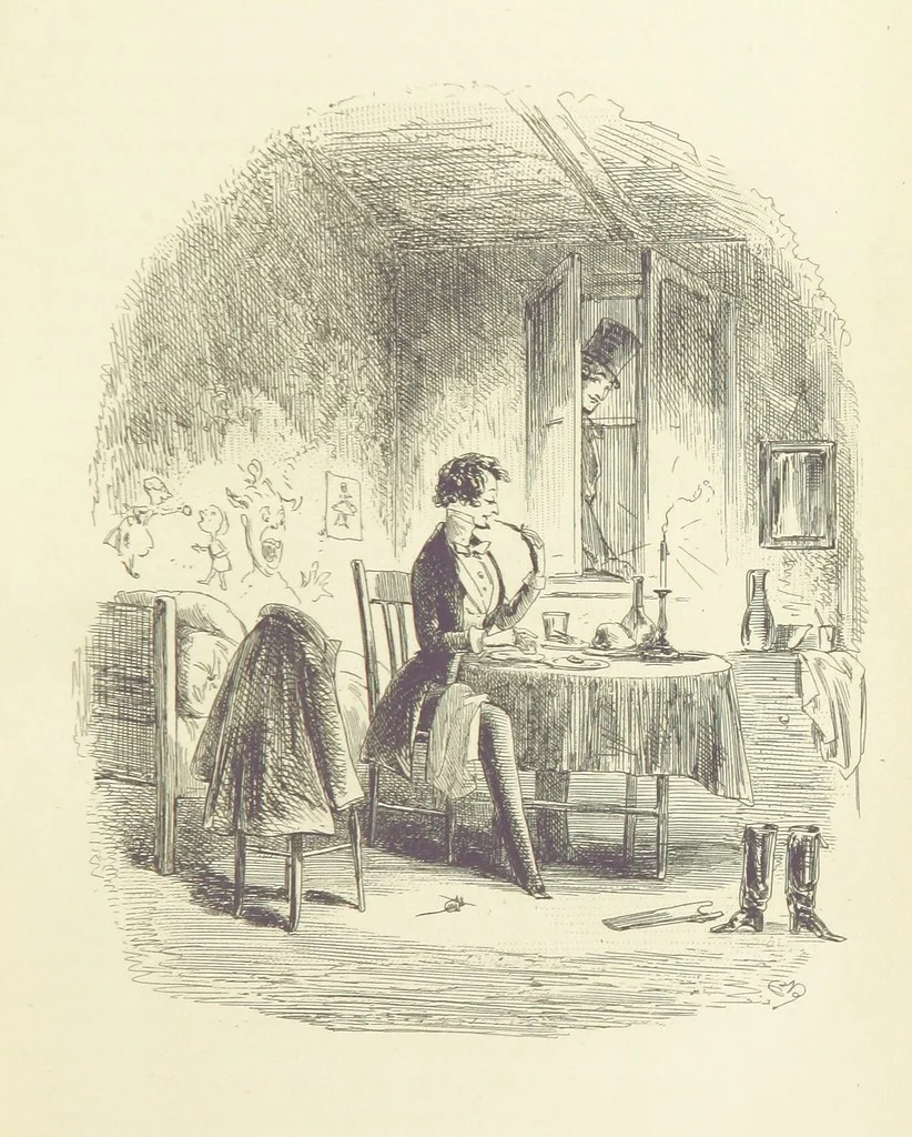 An illustration from The Daltons; or, Three Roads in Life. ... With illustrations by Phiz [i.e. H. K. Browne, 1852, leaf 113
