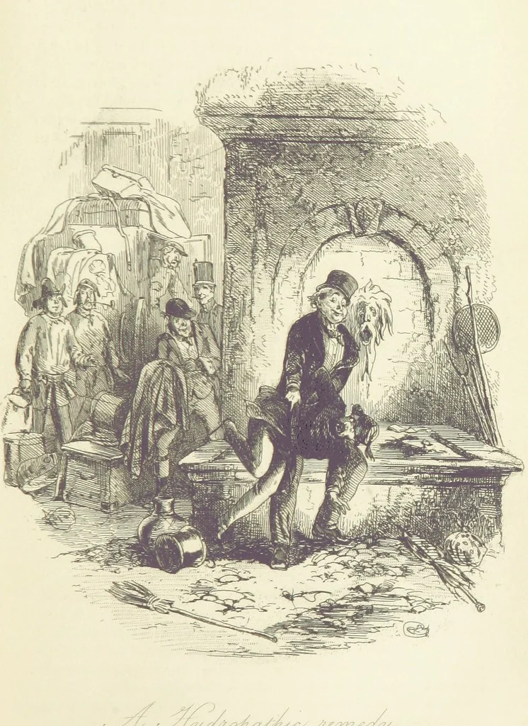 An illustration from The Daltons; or, Three Roads in Life. ... With illustrations by Phiz [i.e. H. K. Browne, 1852, leaf 185