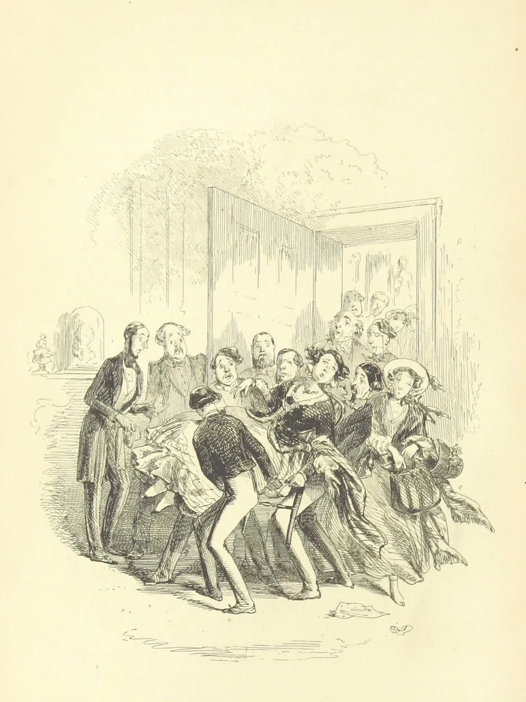 An illustration from The Daltons; or, Three Roads in Life. ... With illustrations by Phiz [i.e. H. K. Browne, 1852, leaf 608