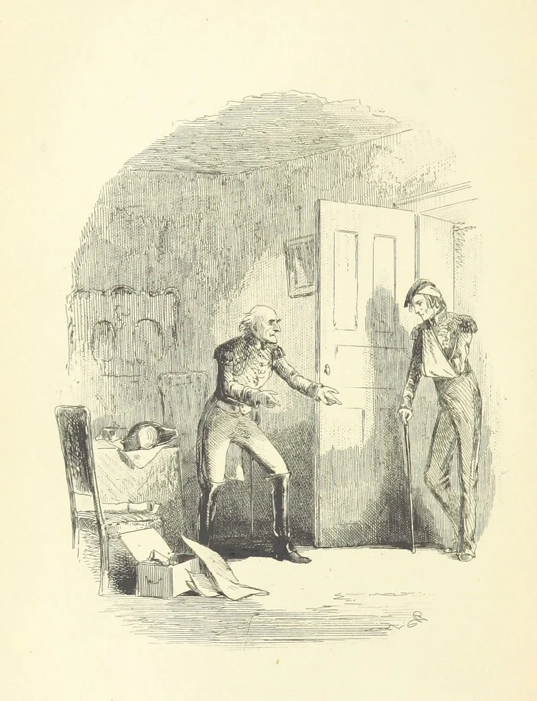 An illustration from The Daltons; or, Three Roads in Life. ... With illustrations by Phiz [i.e. H. K. Browne, 1852, leaf 738
