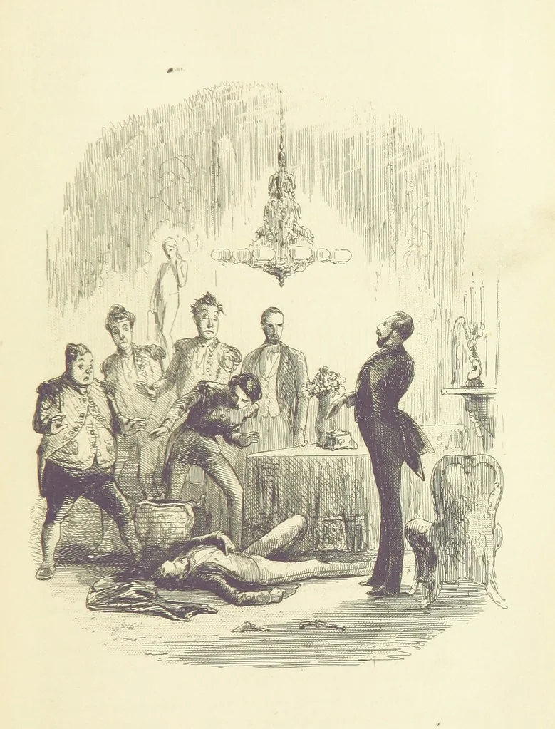 An illustration from The Daltons; or, Three Roads in Life. ... With illustrations by Phiz [i.e. H. K. Browne, 1852, leaf 775