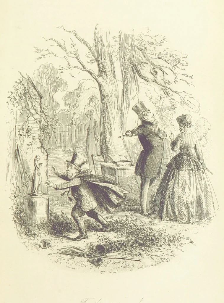 An illustration from The Daltons; or, Three Roads in Life. ... With illustrations by Phiz [i.e. H. K. Browne, 1852, leaf 81