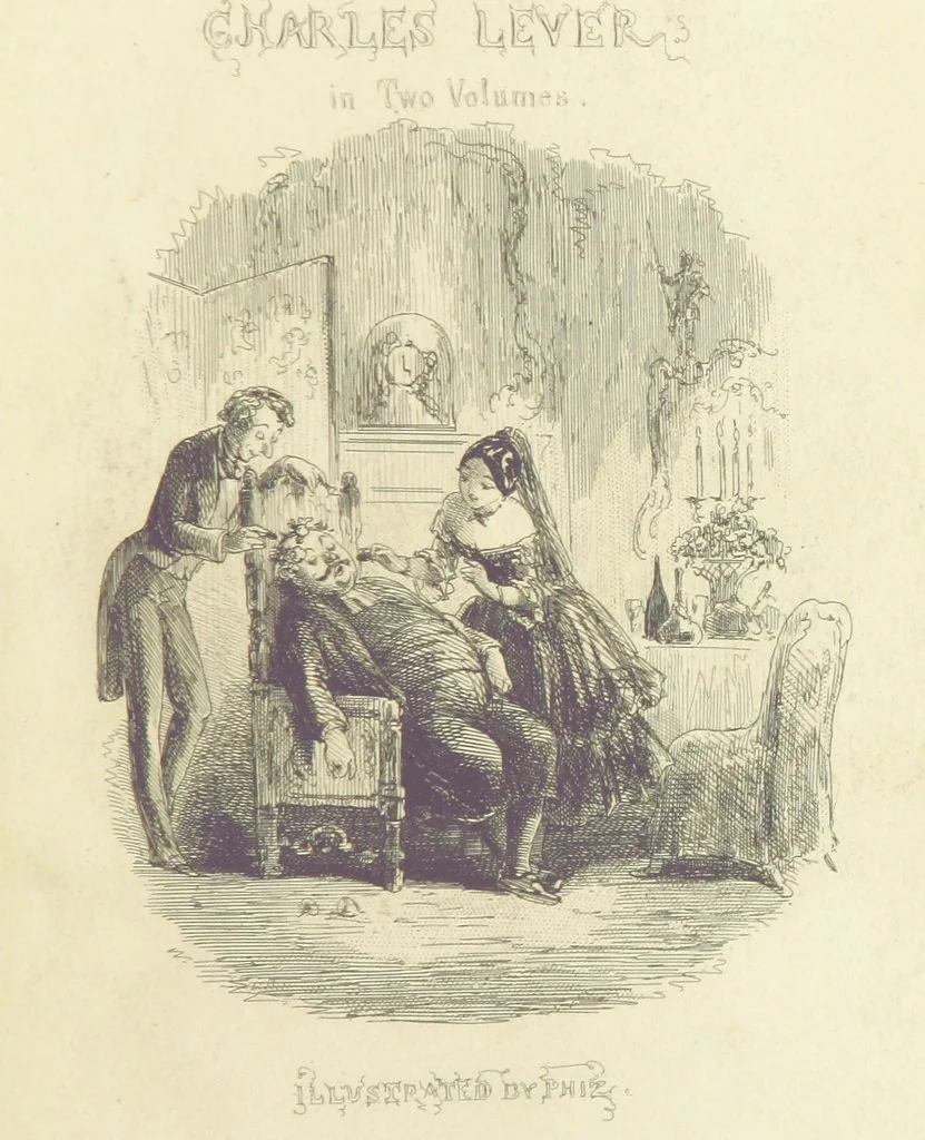 An illustration from The Daltons; or, Three Roads in Life. ... With illustrations by Phiz [i.e. H. K. Browne, 1852, leaf 9